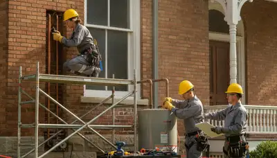 Plumber repairing plumbing system in Evansville, IN for residential plumbing service