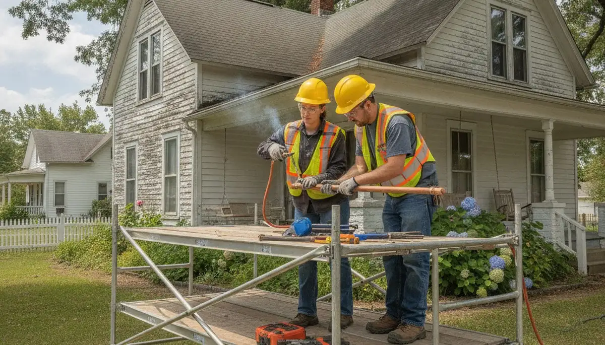 Evansville, IN plumber repairing a leaking pipe for residential plumbing service