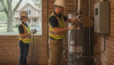 Evansville, IN plumber repairing a residential plumbing fixture for fast local service