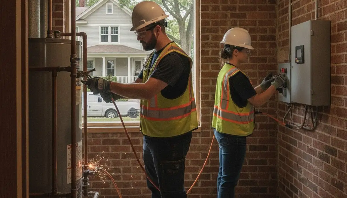 Plumbing repair technician serving Evansville, IN for leak, drain, and pipe repair services