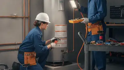 Evansville, IN plumber repairing a residential pipe for same-day plumbing service