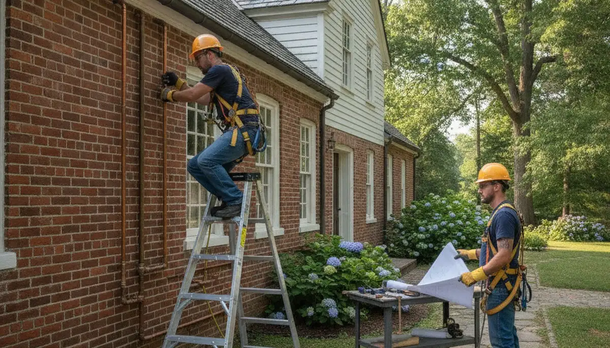 Evansville, IN plumber repairing a pipe for reliable plumbing repair service