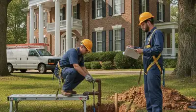 Evansville, IN plumber repairing a sink leak for residential plumbing service