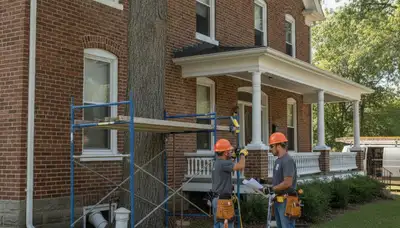 Evansville, IN plumbing repair technician fixing a leak for a local home service call