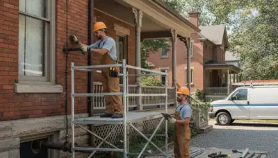 Plumber repairing a pipe in Evansville, IN for professional plumbing repair service