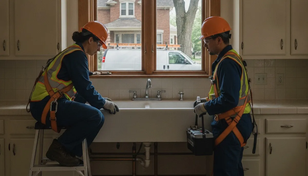 Evansville, IN plumber repairing a pipe for residential plumbing service
