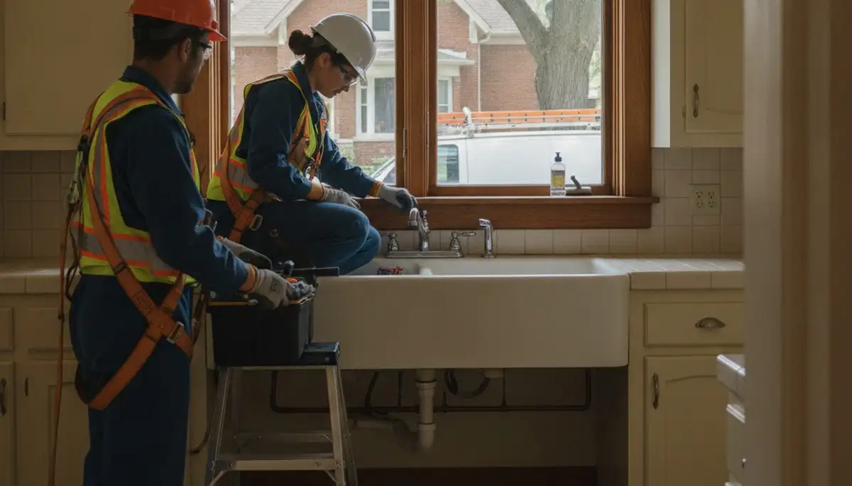 Professional plumber repairing plumbing in Evansville, IN for residential and commercial service
