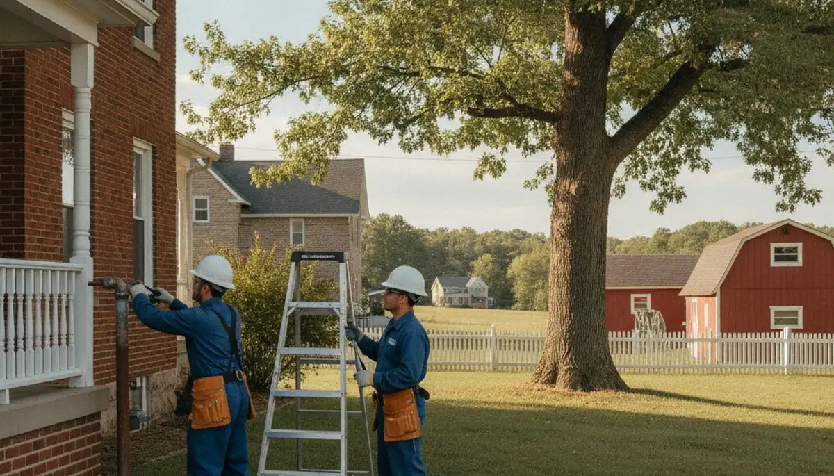 Evansville, IN plumber repairing a residential pipe leak for plumbing repair service