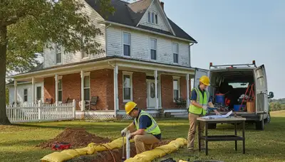 Evansville, IN plumber repairing a leak for residential plumbing service