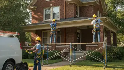 Evansville, IN plumber repairing a leaking pipe for residential plumbing service